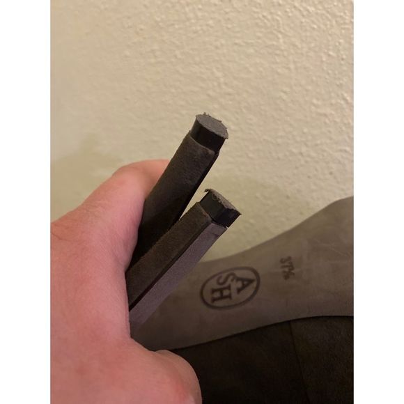 ASH Taupe Platform Suede Pump High Heels Size 7.5 - Picture 7 of 9